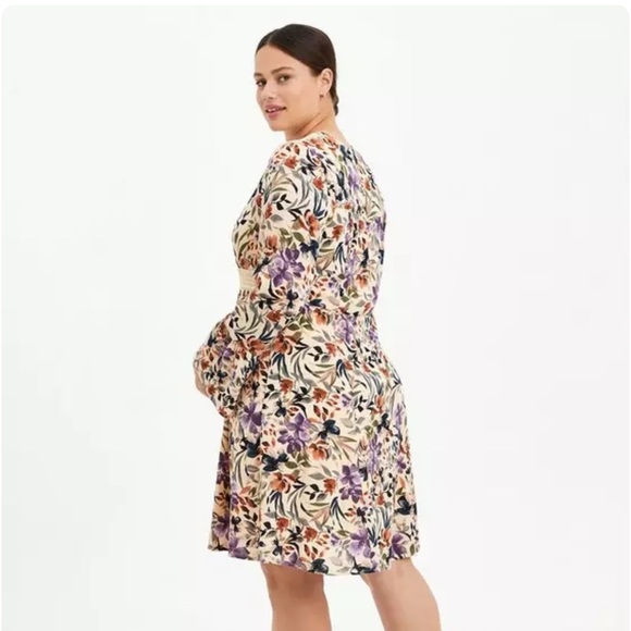 Torrid Mini Gauze Lace-Up Skater Dress - Picture 2 of 14